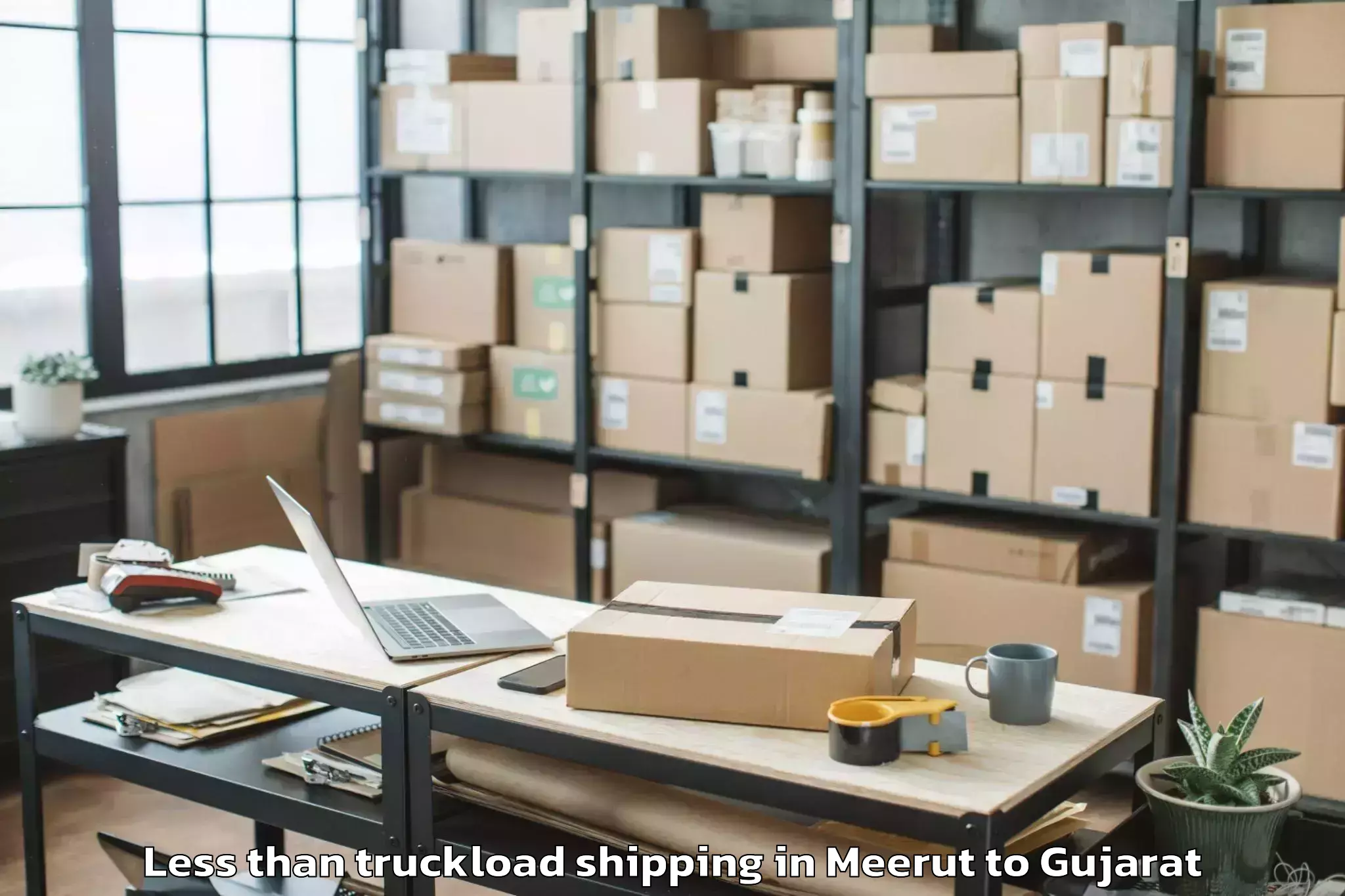 Comprehensive Meerut to Pardi Less Than Truckload Shipping